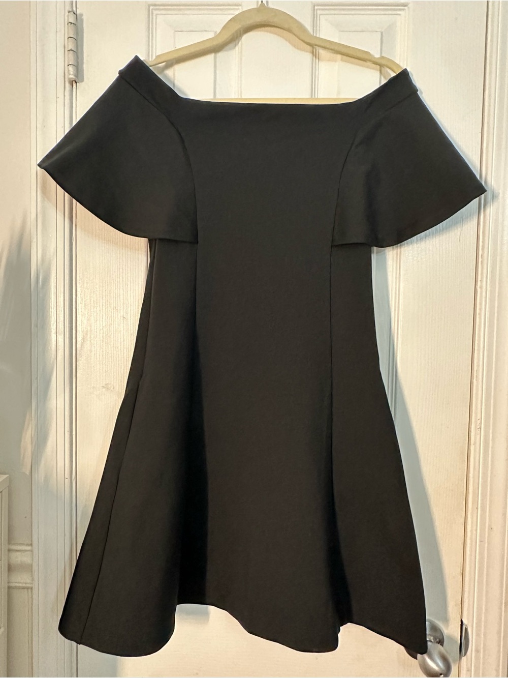Banana Republic Black Off Shoulder A-Line Dress with Pockets